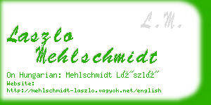 laszlo mehlschmidt business card